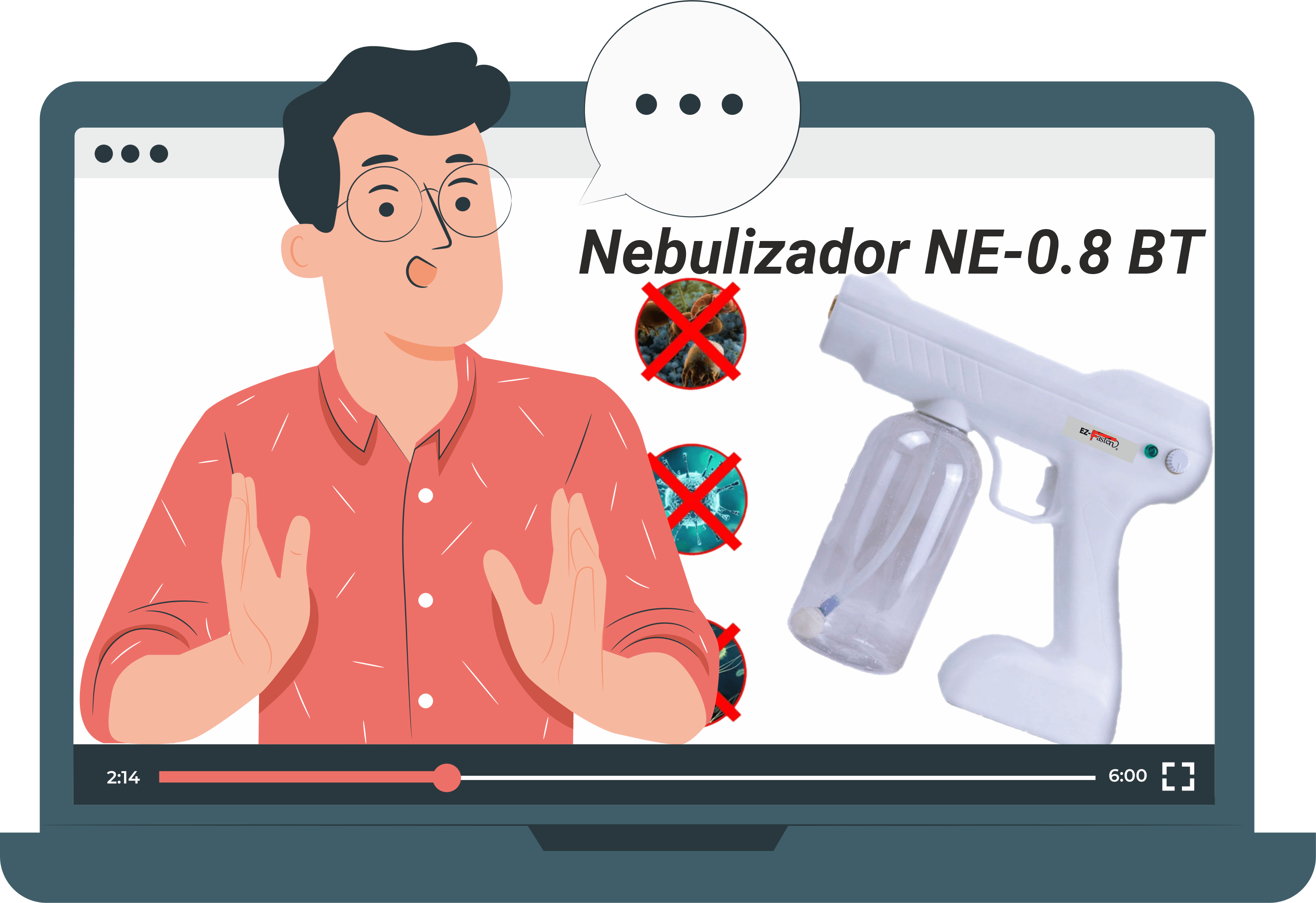 Nebulizador NR-0.8 BT